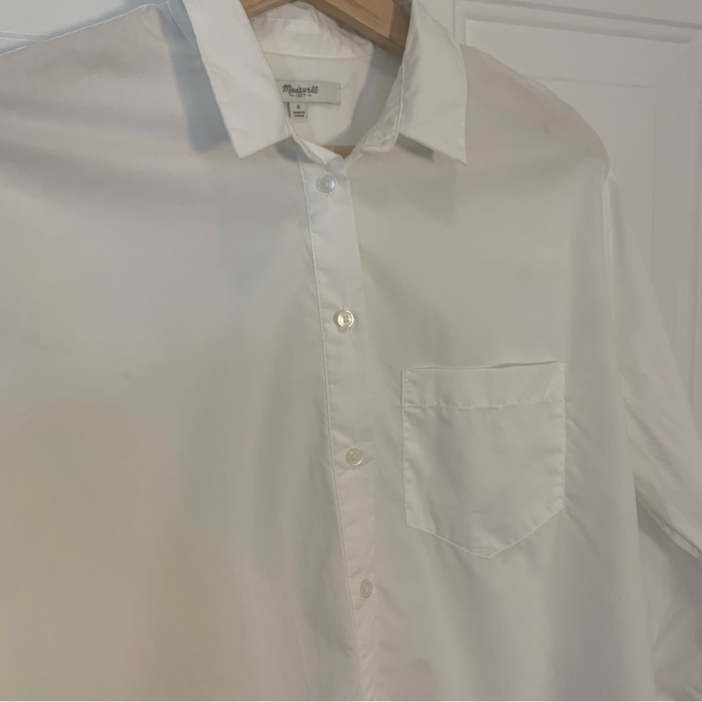 Madewell White Button Down Long Sleeve Top Womens Size Small - Picture 4 of 11